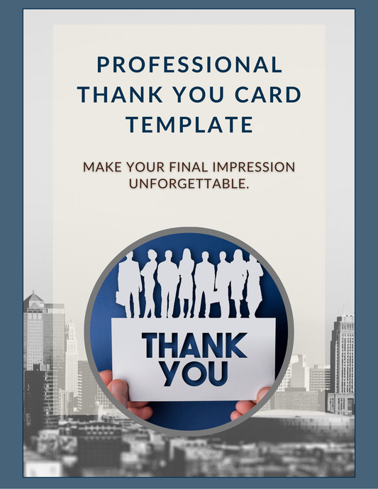 Professional Thank You Card Design